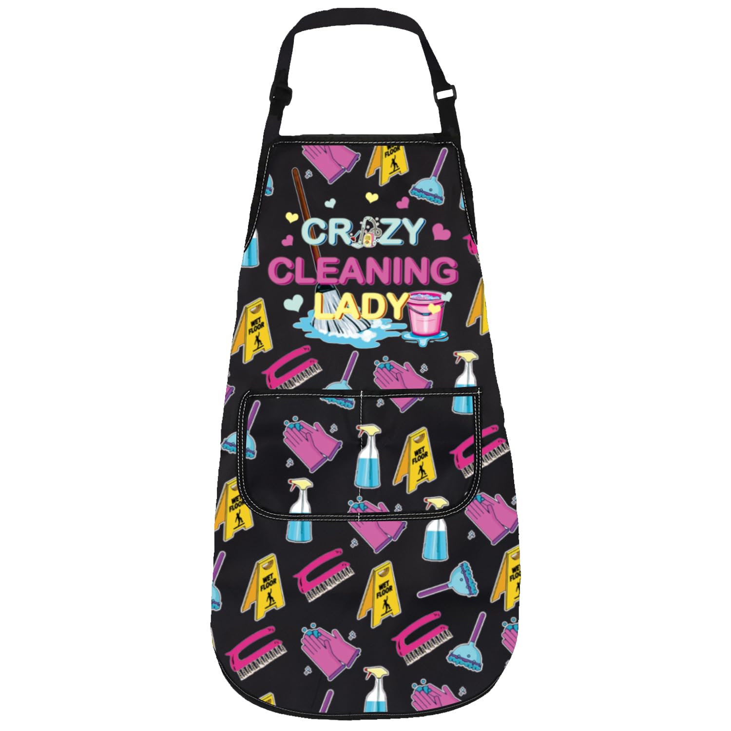 LEVLO Reinigungsschürze für Damen, mit Taschen, Geschenk für saubere Freaks