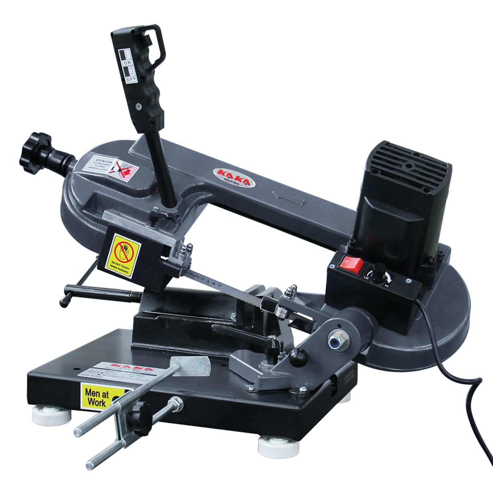KAKA Industrial Benchtop Metal Cutting Band Saw 1000W, 40-88MPM Blade Speed, 0°-45° Adjustable Table, 3.3"x4.1" Cutting Capacity BS-85 for Metal/Wood/Plastic -110V