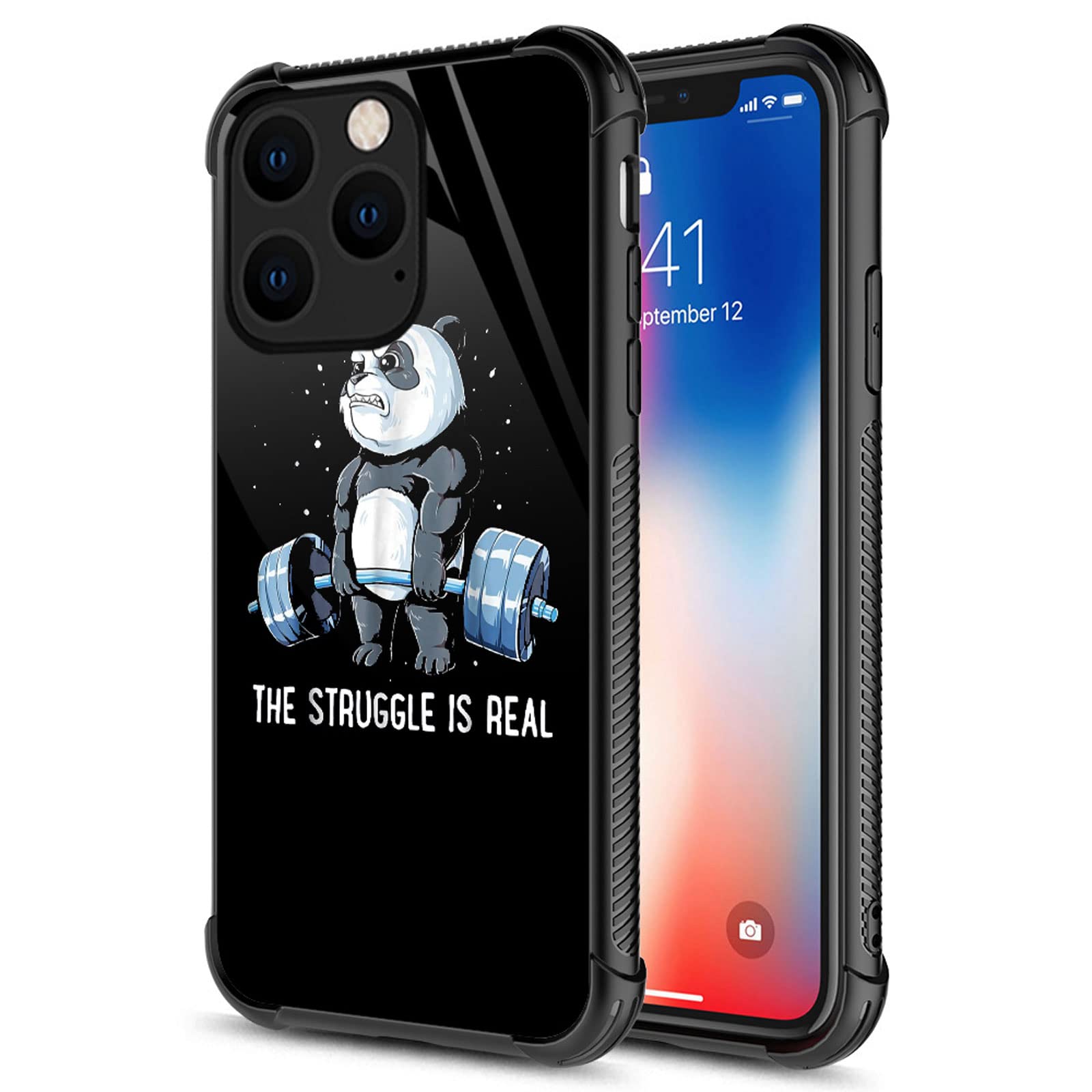 CARLOCA Compatible with iPhone 14 Case,Panda On Swole Identity Graphic Design Shockproof Anti-Scratch Hard Acrylic Case for Apple iPhone 14