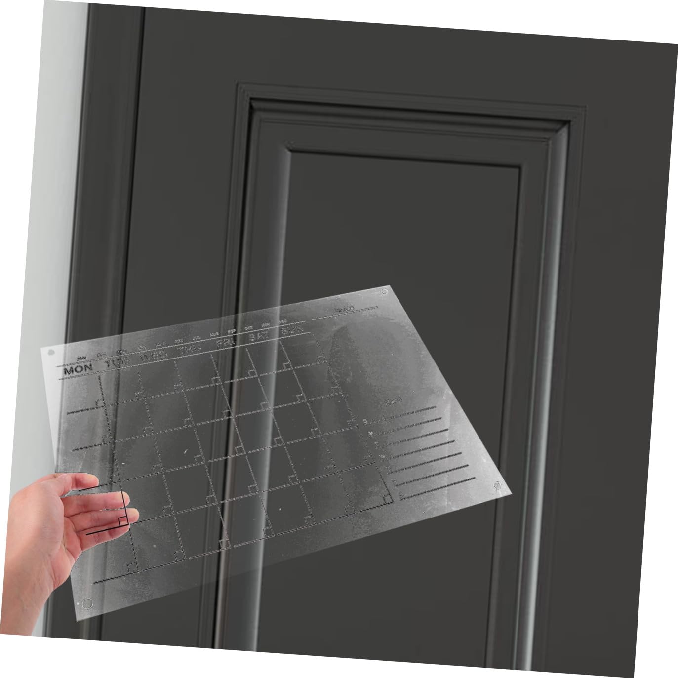 Abwischbarer Acryl Wandkalender Transparentes Wochenplaner Board aus Hochwertigem Acrylglas mit Werbenägeln und Whiteboard Stift Langlebig Sicher für Haus und Büro