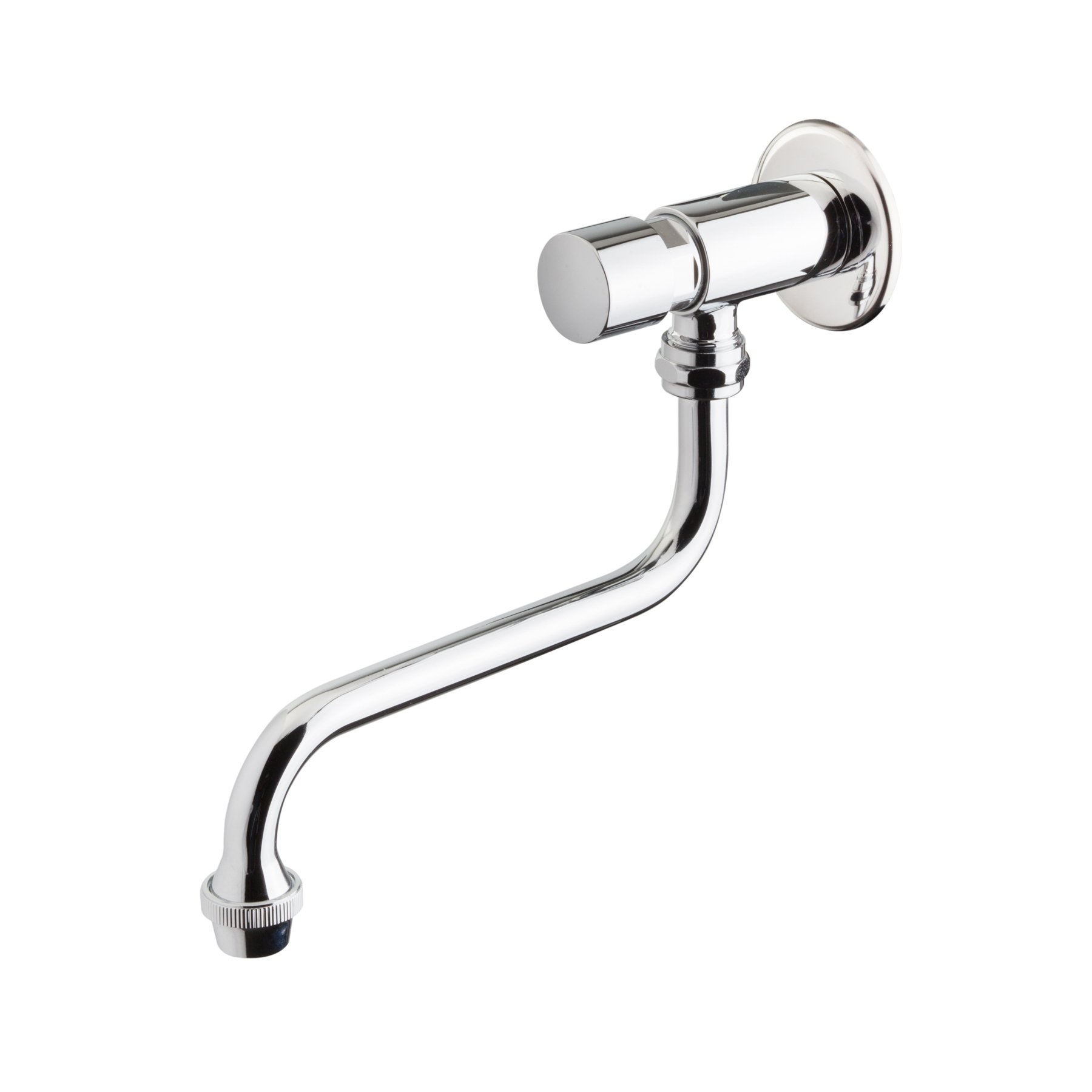 Sanixa MC9030 - Grifo de pared con cierre automático (caño giratorio, con pulsador, temporizador)