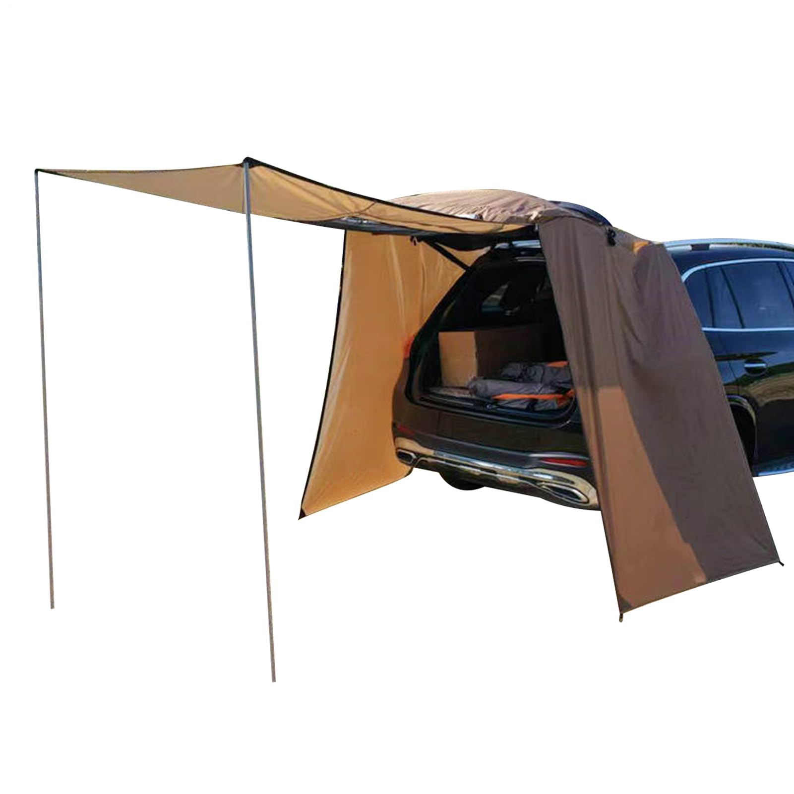 Tienda de campaña para coche, transpirable, ajustable, resistente al agua, resistente a los rayos UV, portátil, para portón trasero, SUV, para vehículos, automóviles, SUV, viajes por carretera, viajes