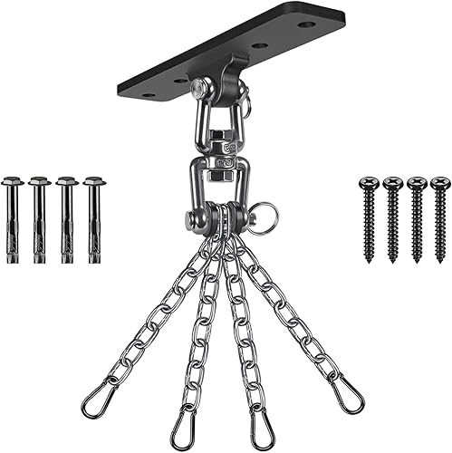 Miniatura 9 de Dolibest Colgador para Saco de Boxeo Pesado, Montaje en Viga I con Rotación de 360° para Boxeo Muay Thai, Gancho para Viga de Madera para Sistemas