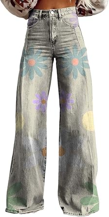 Y2K Womens Work Pants Wide Leg High Waist Gothic Retro