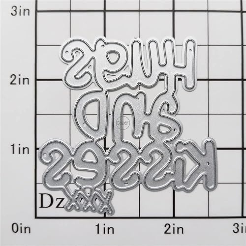 Vista 16 de DzIxY Happy Birthday Abrazos Palabras Troqueles de corte de metal para hacer tarjetas, kit de papel de relieve, troquelados, plantillas de máquina 14