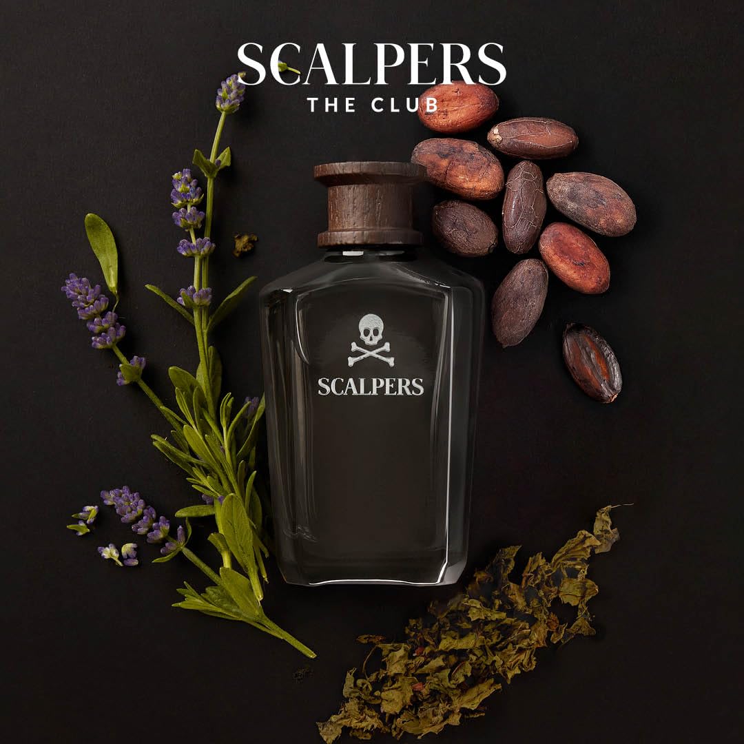 Scalpers The Club, woda perfumowana dla mężczyzn, aromatyczny zapach drzewny, 75 ml z rozpylaczem