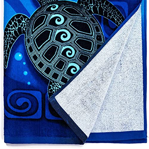 Dawhud Direct Sea Turtles Beach Towel For Women, Girls, Kids, Men, Turtle Bath Towel Print 30" X 60" Pool Towel Super Soft Plush Cotton Turtle Towel For Beach Lovers Turtle Beach Towel #TOP5