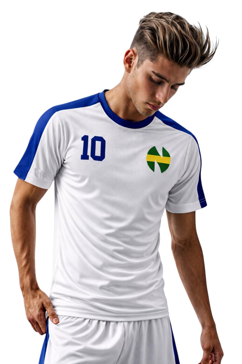 Camiseta y pantalón corto de fútbol New Team, Hutton Captain Oliver, dibujos animados años 80-90. Tejido deportivo ligero y transpirable
