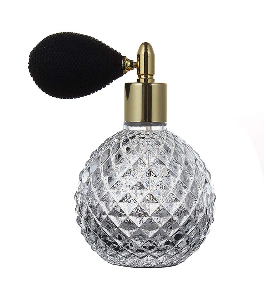 Mathew O Retro Empty Small Glass Perfume Bottle Refillable Container Atomizer with Air Bulb