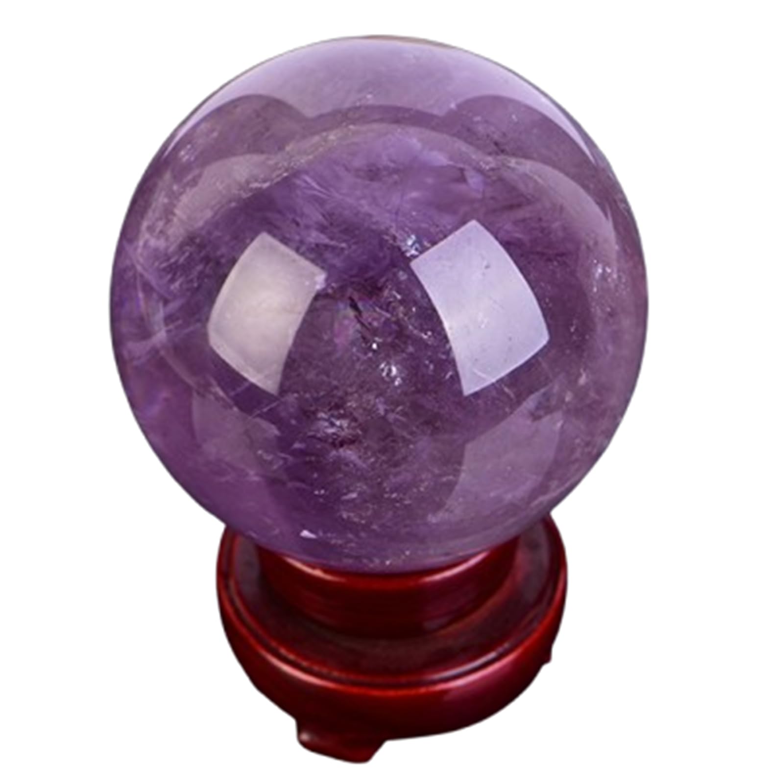 FOPURE Amethyst Sphere Purple Quartz Crystal Ball Statue Sculpture Stone Ornaments Home Decoration Orb Crafts,7cm