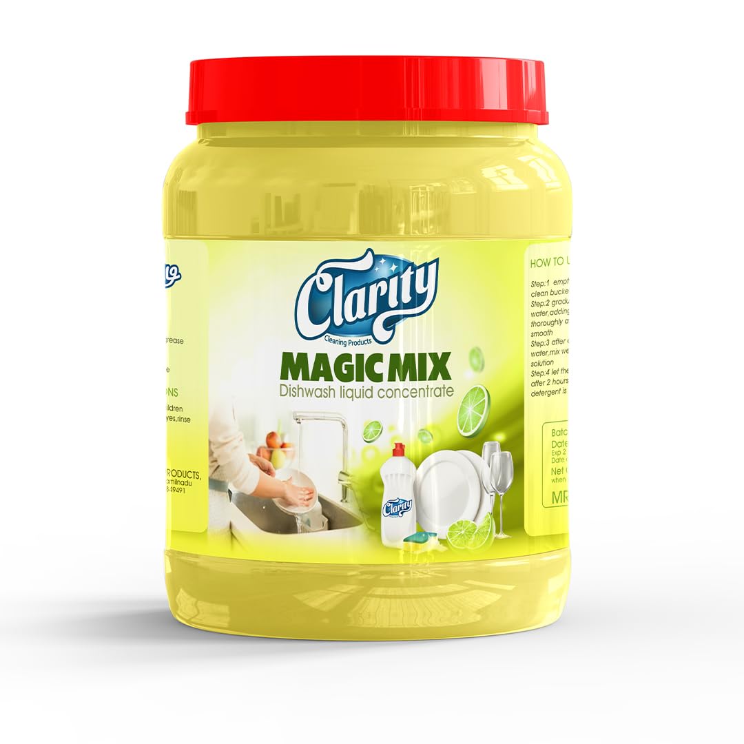 Clarity Magicmix DishWash Concentrate | Powerful Grease-Cutting Dishwashing Liquid for Utensils and Cookware | Shine more | Makes 5L-picture-17