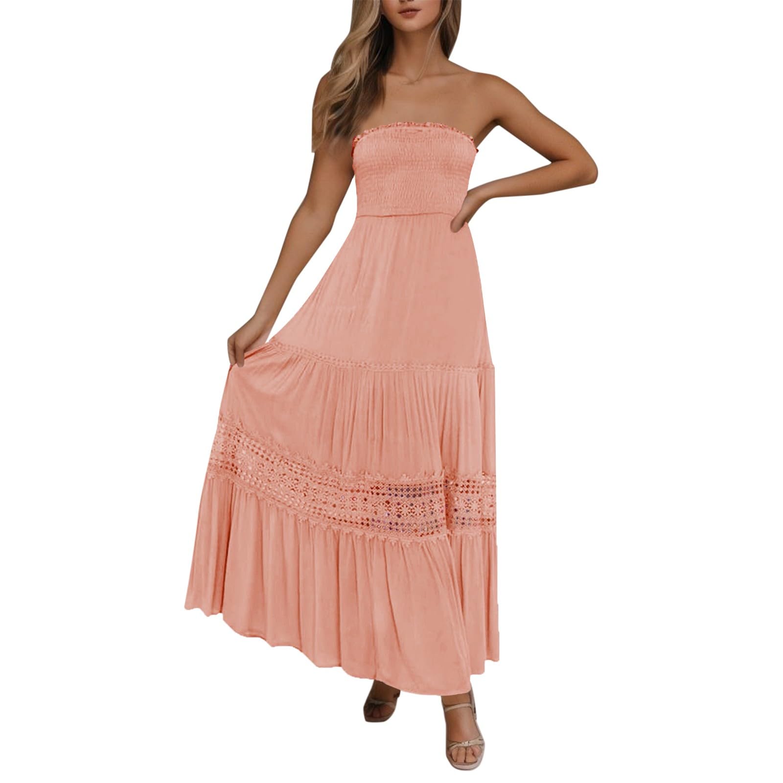 Robe de plage bohème fine dentelle de haute qualité et dos nu - 8