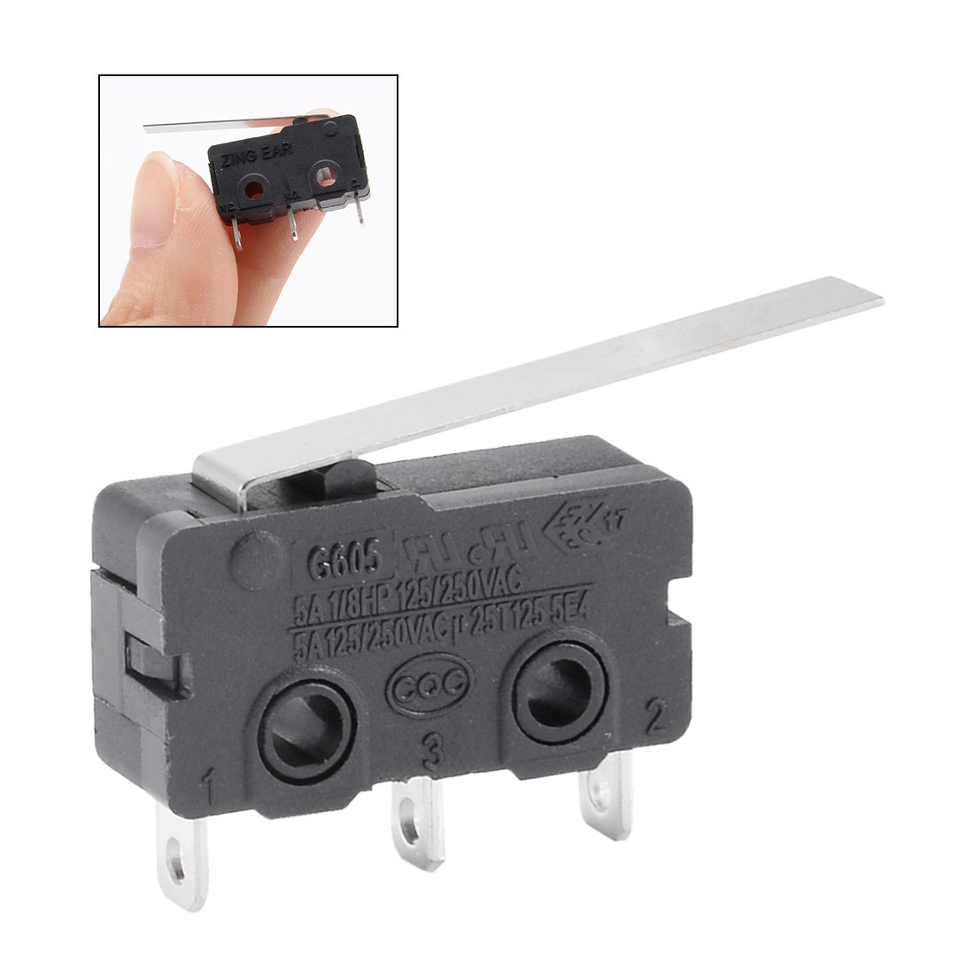 Aexit 5 sztuk G605-150S03A przycisk mikroprzełącznika krańcowego SPDT chwilowe działanie zatrzaskowe(5pcs G605-150S03A Micro-interrupteur à action momentanée SPDT Bouton