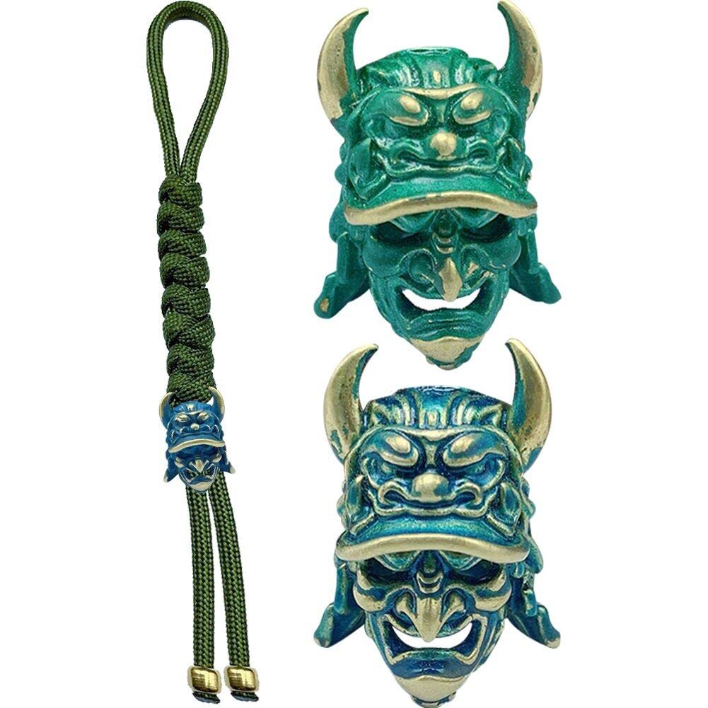 Wudaizhi Style 1 Eagle Nose Samurai Helmet Knife Beads Woven Paracord Lanyard Pendants Outdoor Umbrella Rope Brass Diy Accessories