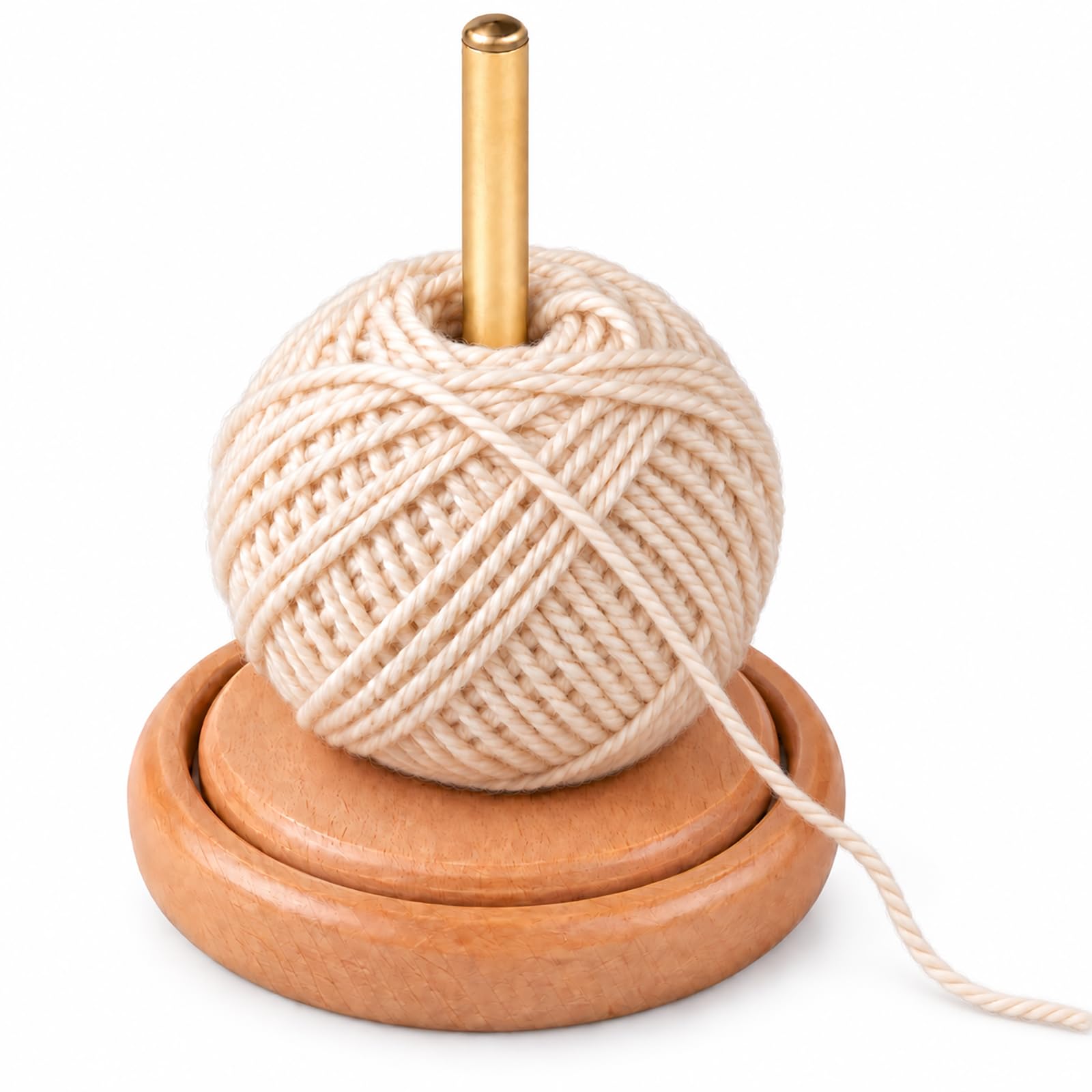 FantasyDay Wood Yarn Holder with Twirling Mechanism Classic, Wooden Spinning Yarn &amp; Thread Holder, Knitting Embroidery, Craft &amp; Sewing Supplies (A014)