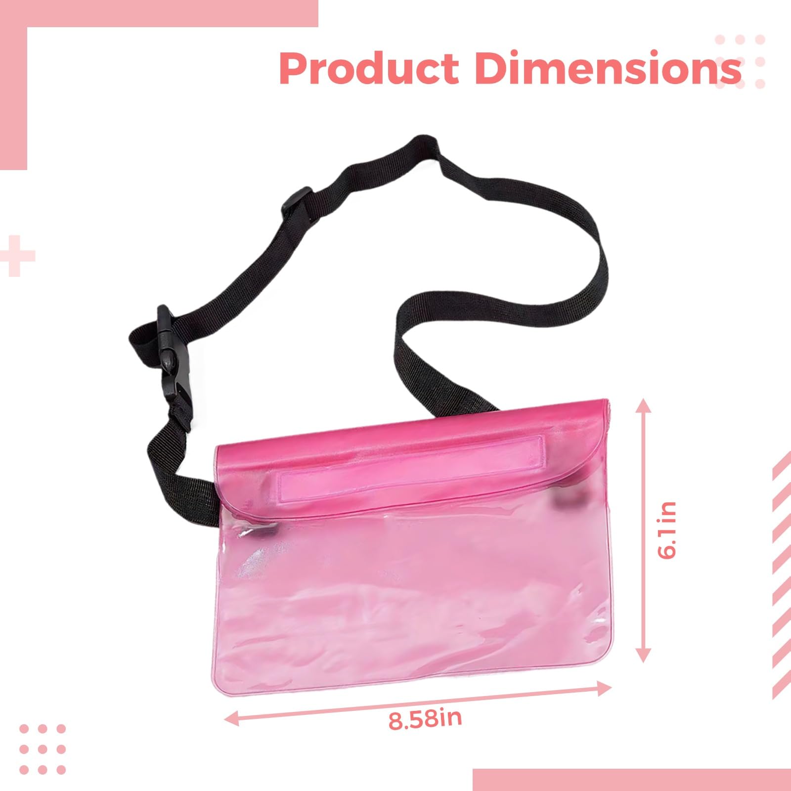 Lot de 12 bananes imperméables, pochette téléphone en PVC avec triple fermeture, ceinture réglable, tactile, sac de taille étanche pour la natation, la navigation et les sorties en bord d’eau