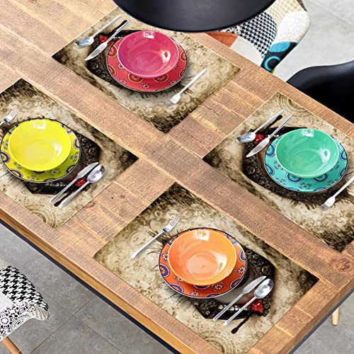 Sets de table marron pour protéger la table des rayures et plats chauds x6 - 8