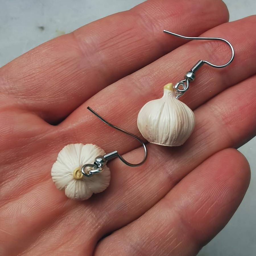 Funny Garlic Earring Fuuny Simulation Food Dangle Earring Cute Vegetable Fruit Dangle Earrings for Women3