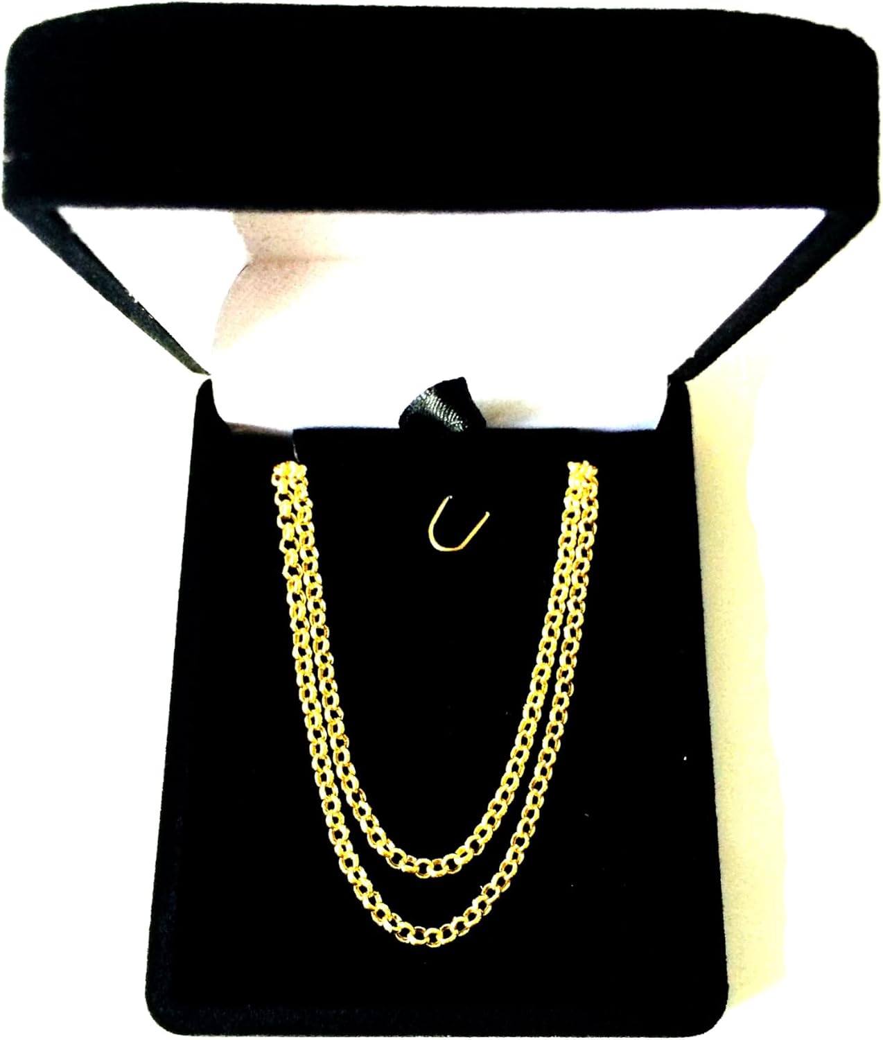 Jewelry Affairs 10k Yellow Gold Round Rolo Link Chain Necklace, 2.3mm