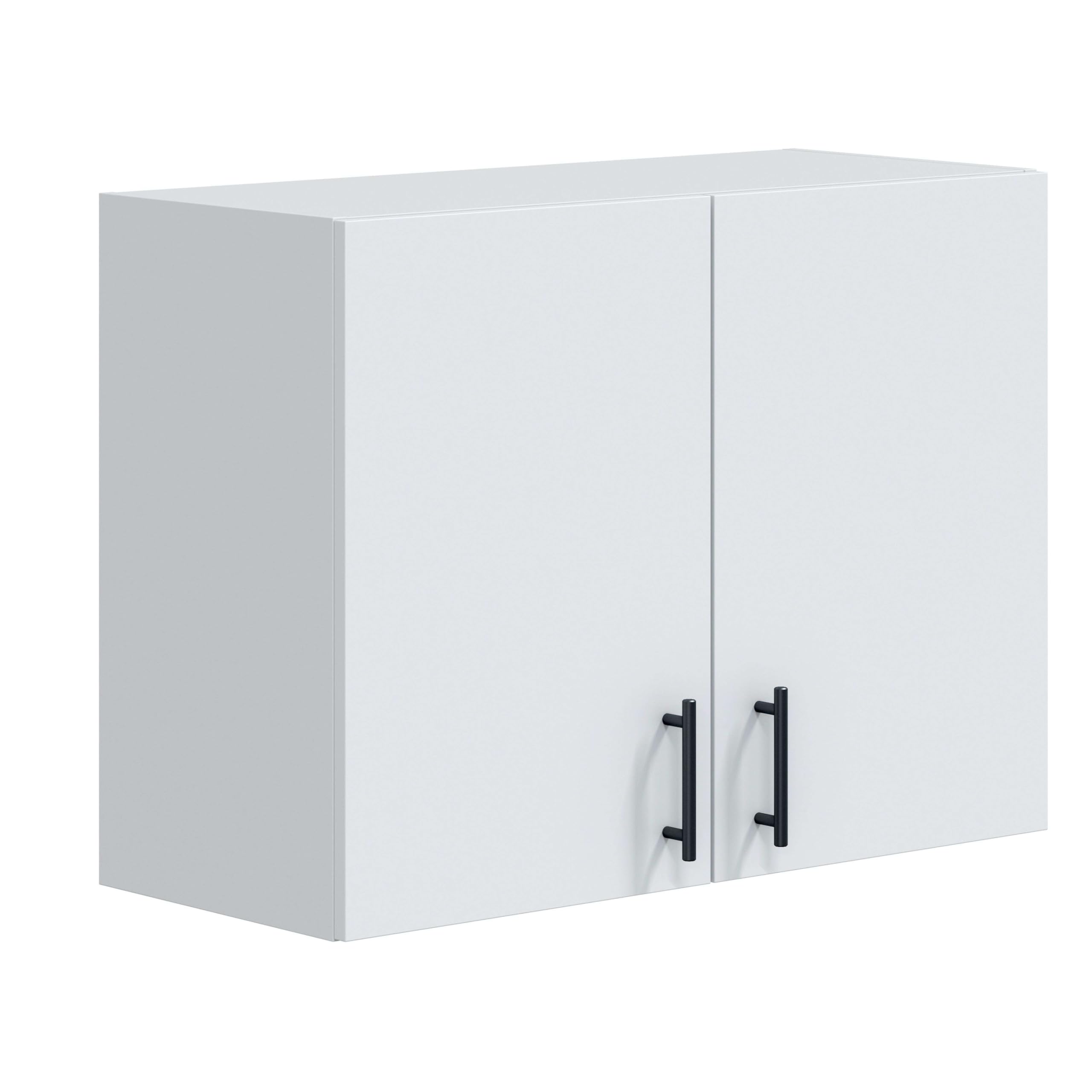 Bricohabitat Módulo Alto de Cocina para Colgar 80 cm Mueble Alto Cocina Suspendido Kira Blanco Brillo 80x59x34 cm