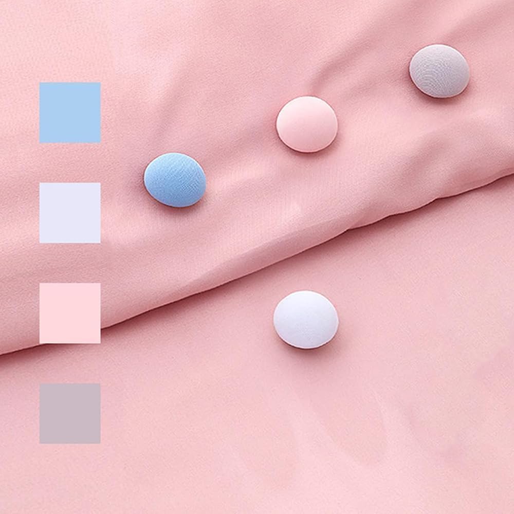 Kitcheniqa Quilt Cover pins, bedsheet Clip, Blanket Cover Tucker pins, rajai Cover Button, Quilt Buttons Press Type, bedsheet Button Clips for Bed, Quilt Buttons, Quilt Fixer Clip, (Multi, 20pc) 2