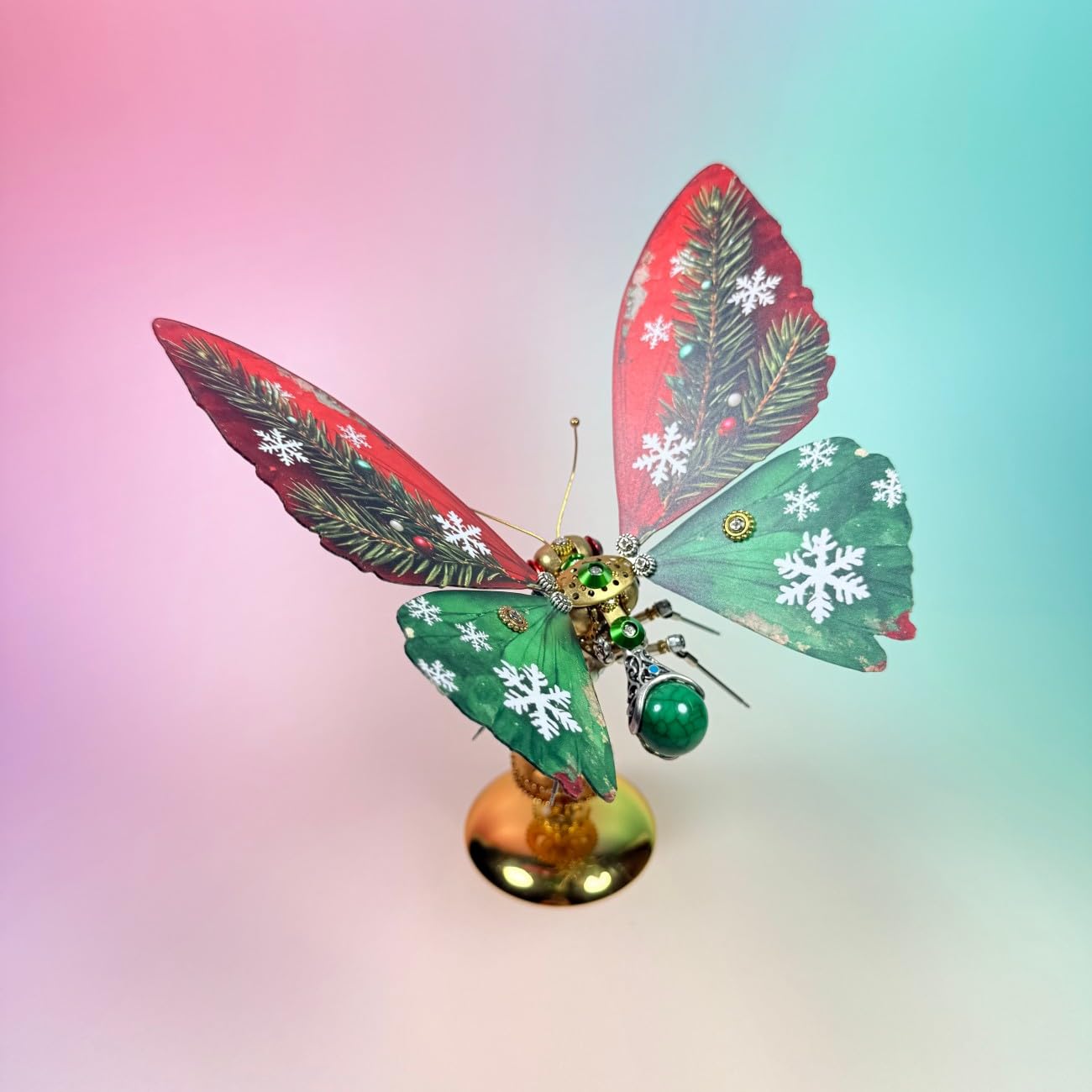 3D Metall Puzzle Retro Schmetterling Modellbausatz, DIY Steampunk Schmetterling Montagemodell Mit Display Ständer, 200+ Teile Sammlermodell Für Weihnachts Erwachsene