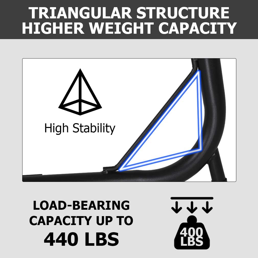 FDW Adjustable Hammock Chair Stand Hammock Stand Only Hanging Chair Stand Swing Chair Stand for Indoor/Outdoor Patio Yard 5 61MDjDlvS6L. AC SL1010