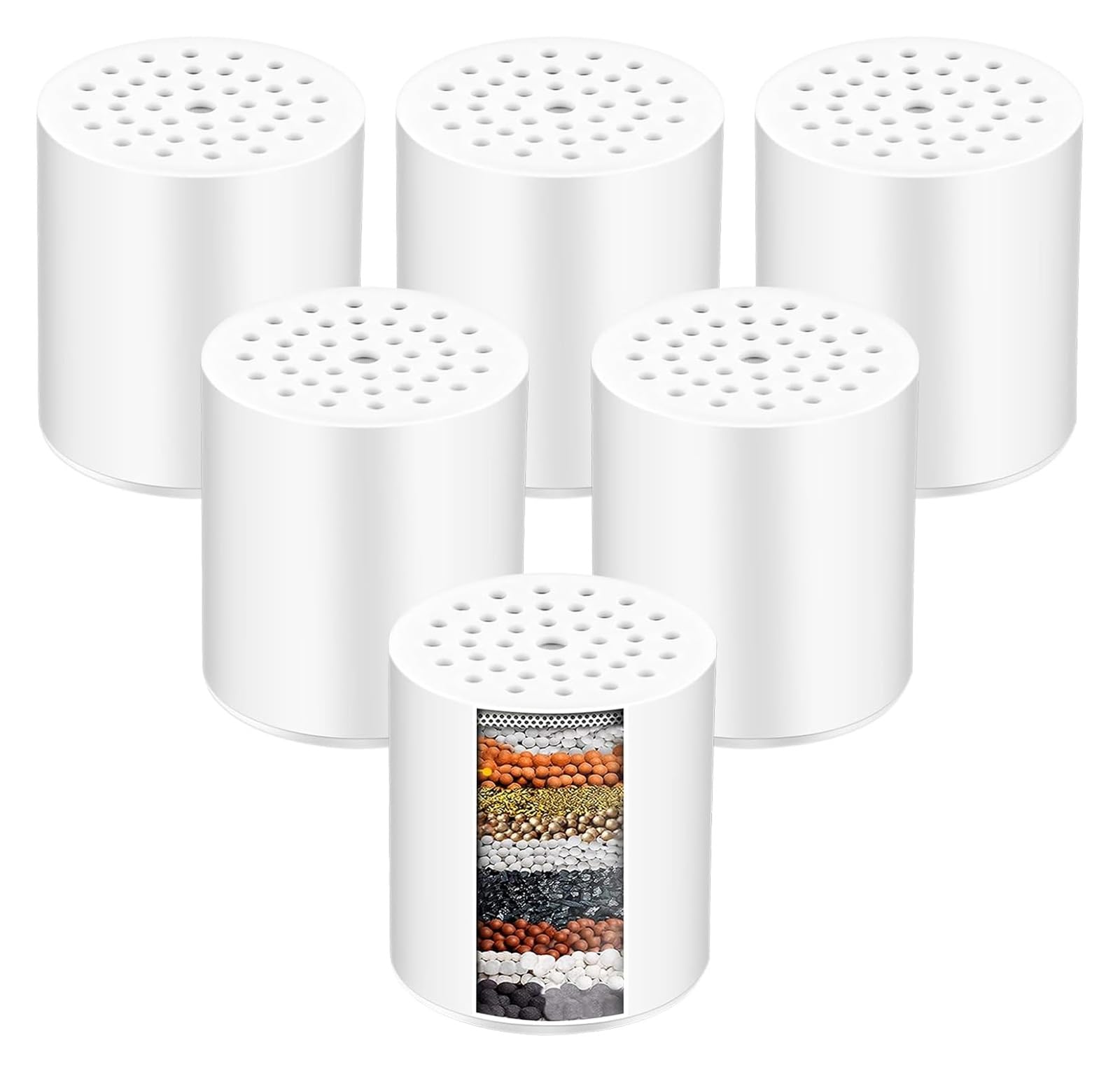 Filtro doccia Ceniapr a 15 stadi, cartuccia di ricambio + vitamina C | For acqua dura, for sostituzione soffione doccia
