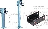 Vista 7 de Remolque, pata de caída de remolque, universal, resistente, galvanizado, de alta resistencia, fácil montaje para autocaravana, caravana, accesorios