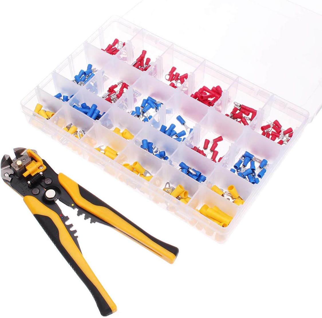 Manlouz Electric Connector, 400Pcs Connectors Electrical Wire Terminal