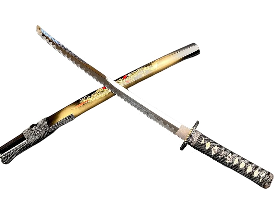 Amazon.co.jp: 模造刀 岐阜 関 蒔絵 竜 小刀 並刀身 上仕上げ SW