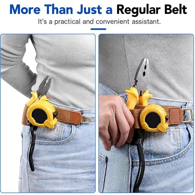 Image of Buckleless Belt Hook Tactical Metal Hook Elastic Belt Unisex Buckle-Less Invisible Waist Belts for Work & Edc, Buckle Less Belt