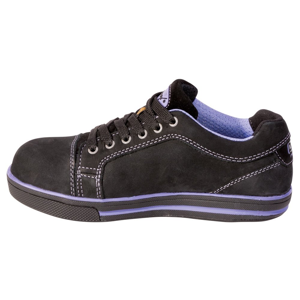 ruNNex Damen Sicherheitsschuhe S3 GirlStar ESD leichte Halbschuhe für Frauen Größe 39, schwarz, 5380
