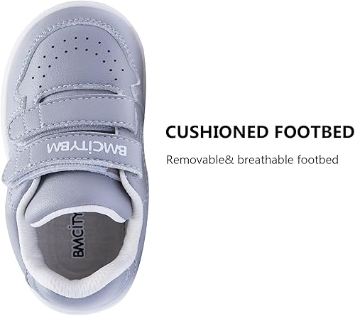 Miniatura 5 de BMCiTYBM Zapatos de bebé para niños y niñas, primeros zapatos para caminar, zapatos para caminar para niños pequeños, zapatillas ligeras