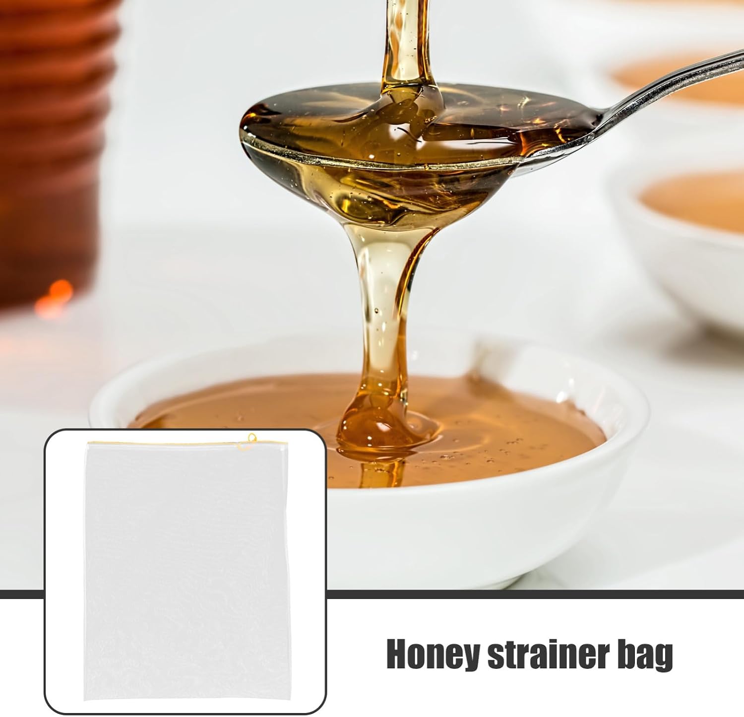 Nylon Honey Filter Strainer Bags 2pcs 120 Grit Mesh Reusable