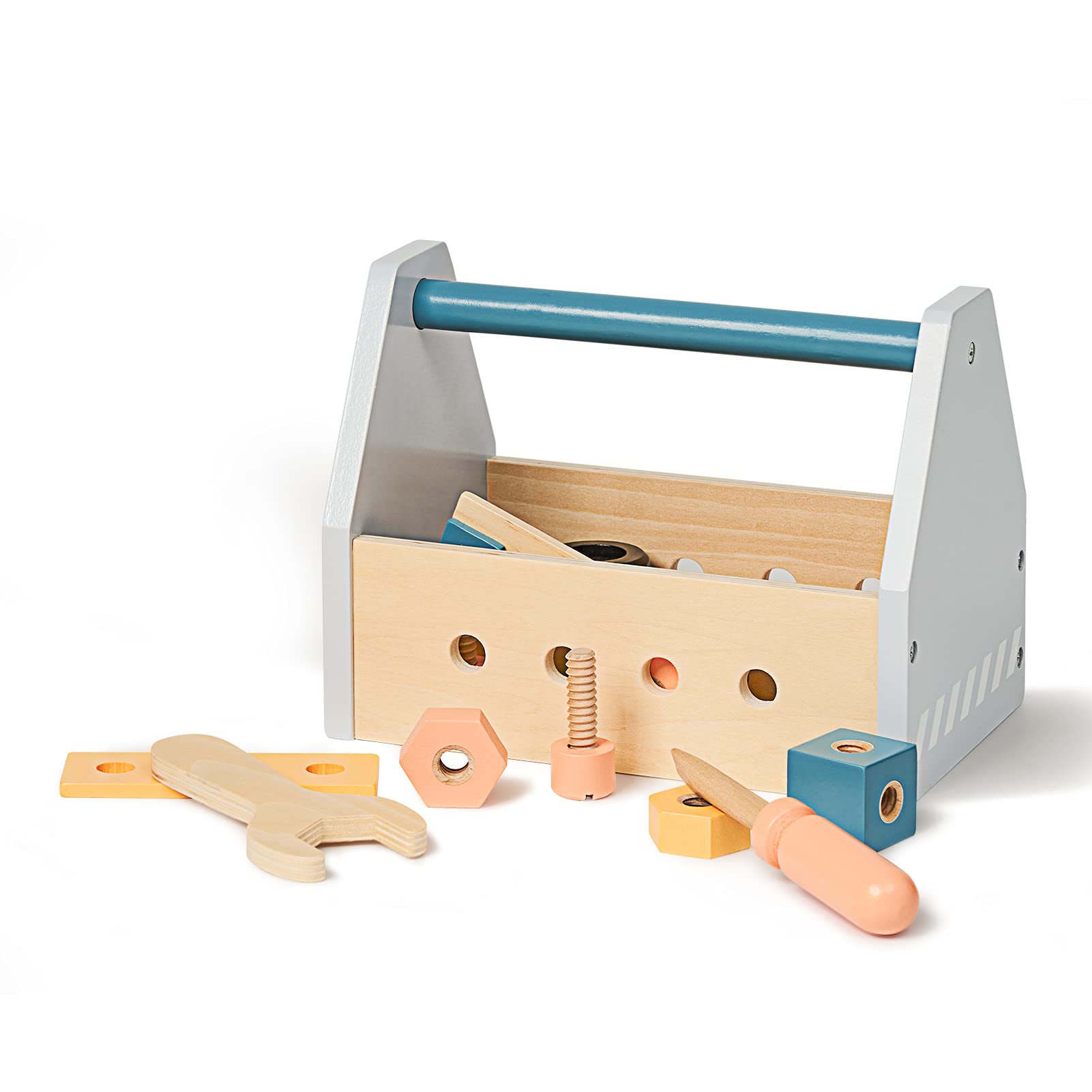 Buy ROBUD Toy Tool Box Set Wooden Toolbox and Accessory Set Educational