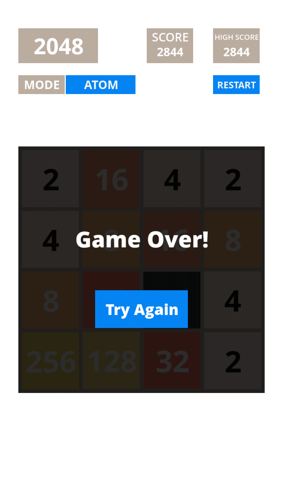 Puzzle Game 2048 Atom - App on Amazon Appstore
