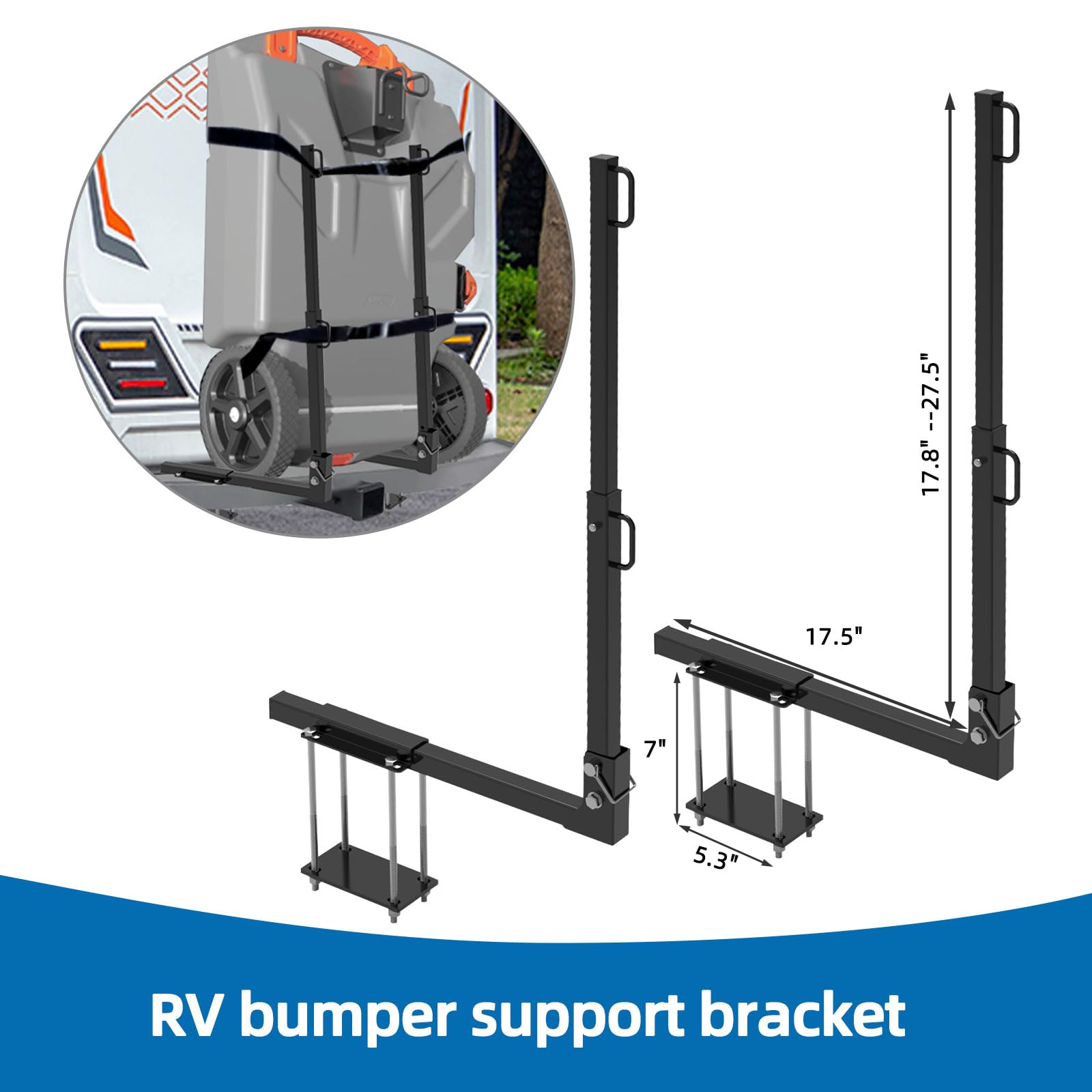 Hd Rv Bumper Rack Powder Coated Bumper Rack Kit RV Bumper Rack Brackets – Heavy Duty ...