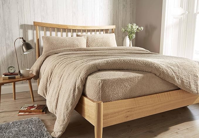 INSAFIANS Teddy Fleece Extra Deep Fitted Sheet Cozy, Warm, and Fluffy Bed Sheets, Duvet Covers, Pillowcases ( — image 1