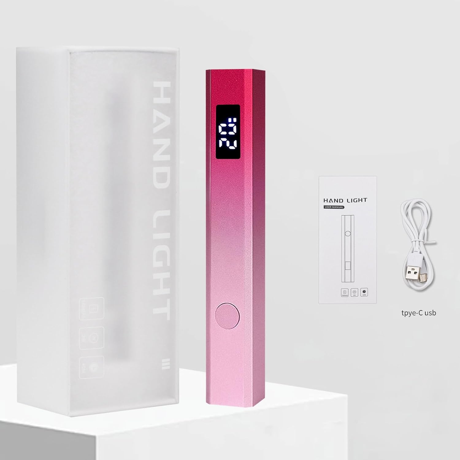 Cordless Nails Lamp for Gel Nails Efficient Drying LED Lamp Rechargeable with Visible Timer Suitable for Home Use