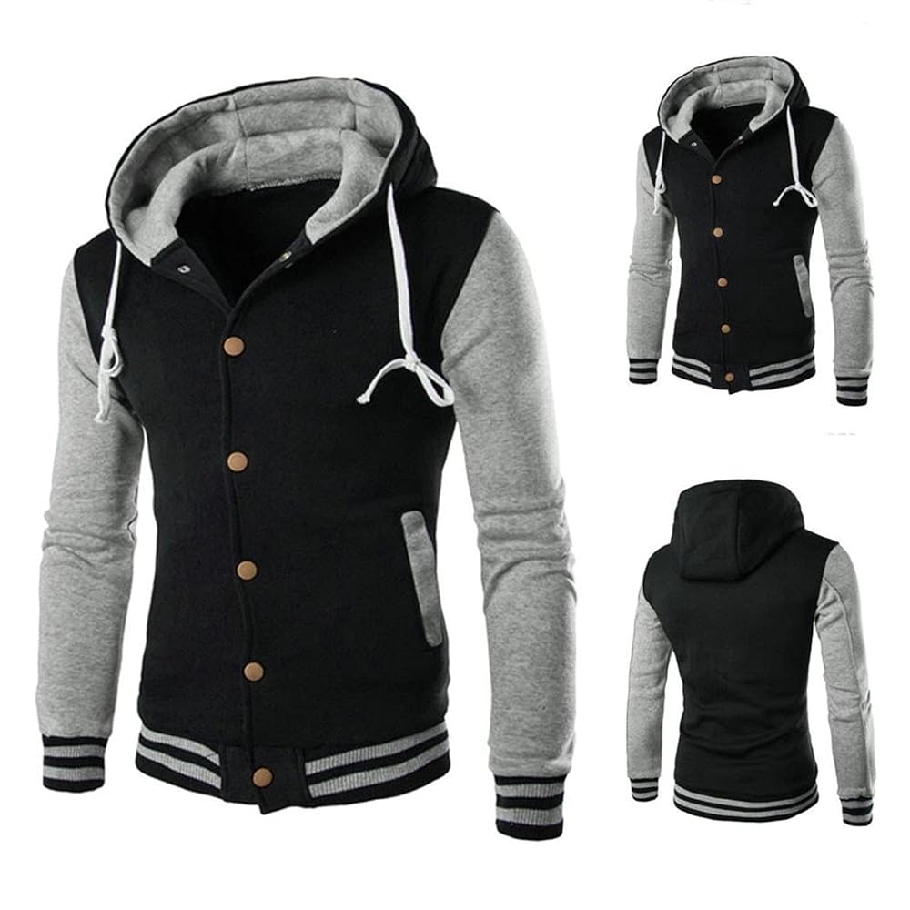 Ski Jacket Plus Size Long Sleeve Varsity Jacket Button Down