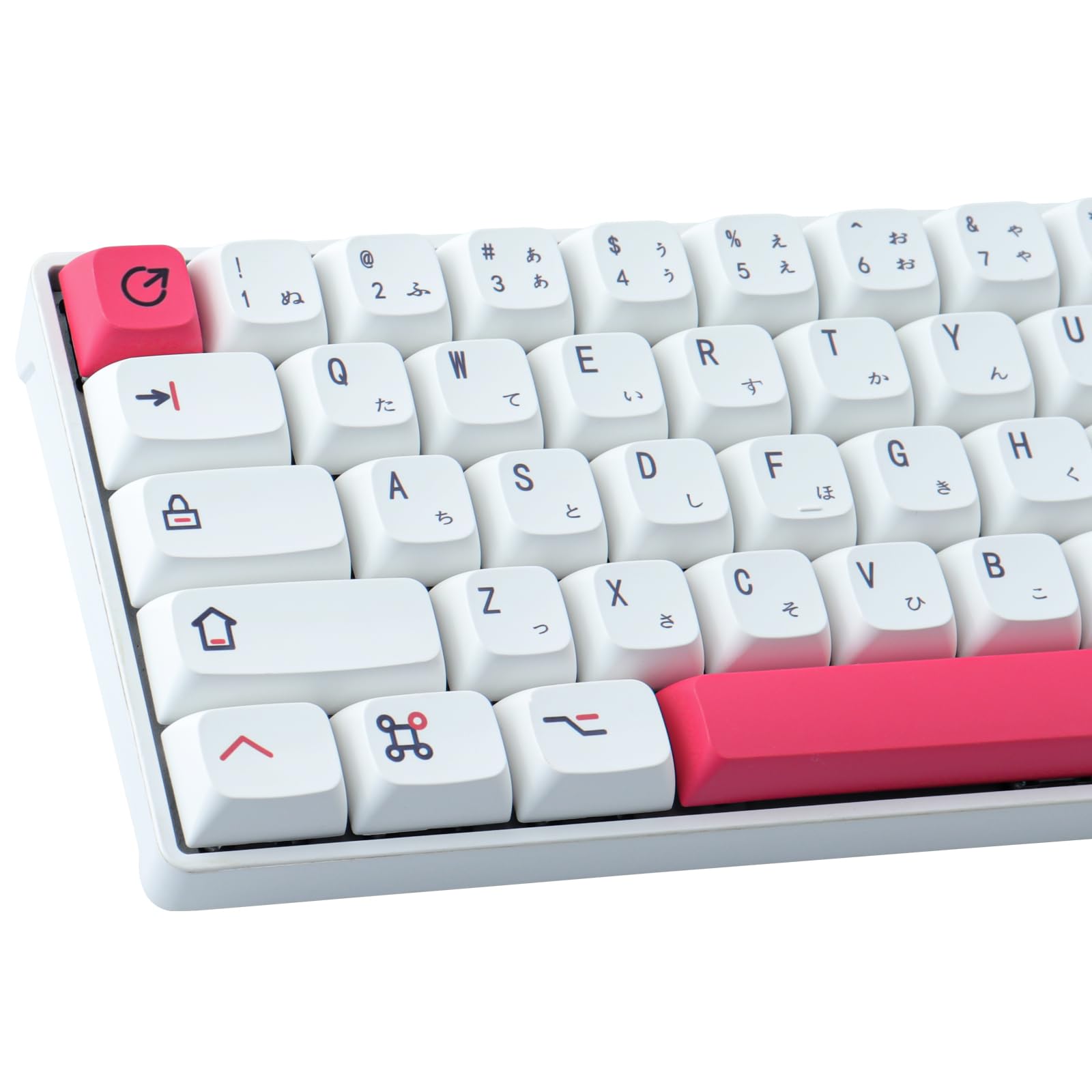 PBT Keycaps 126 klawiszy japońska sublimacja dye biały i