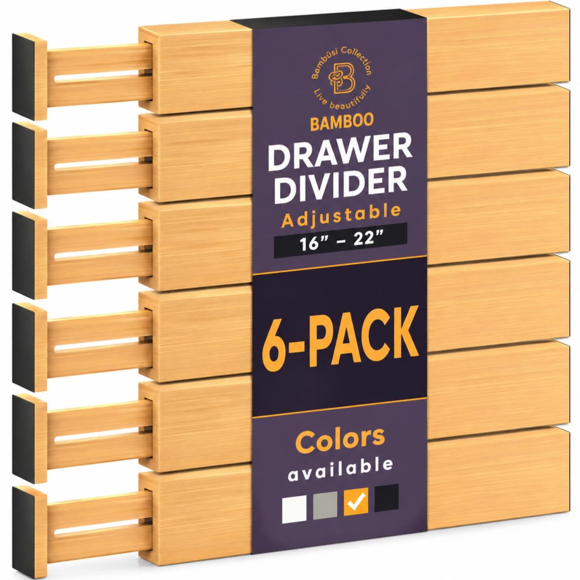 Bambüsi 6-Pack Bamboo Dividers