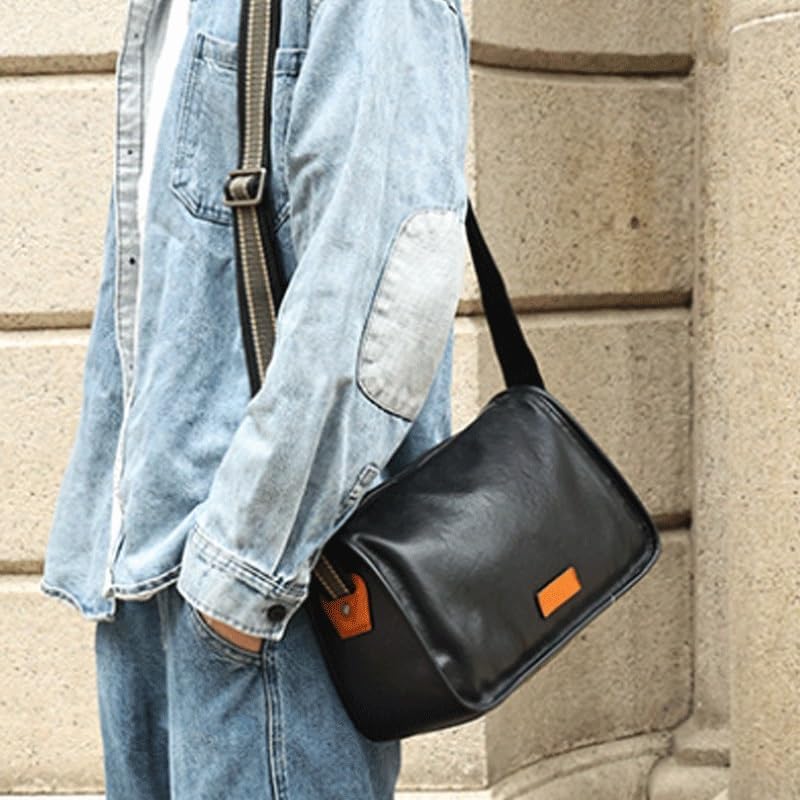 Classic Cowhide Backpack for Men Single Shoulder Bag Crossbody