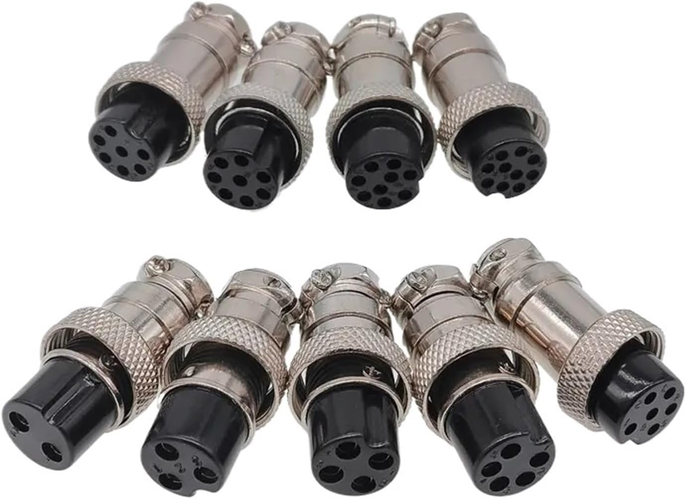 GX16 Female Plugs Connector 5/8 Inch Circular 2Pin Pin 3pin 4pin 5pin 6pin 7pin 8pin 9pin 10pin 1Pcs(7Pin Female Plug)