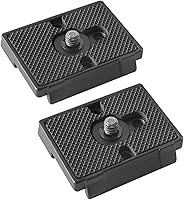 Vista 1 de Paquete de 2 placas de liberación rápida con tornillo de 1/4 "-20 para trípode de cámara Bogen 3157N Manfrotto 200PL-14 RC2