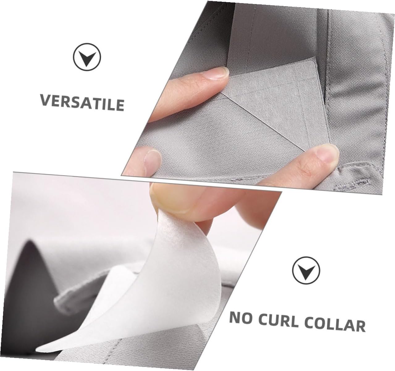 240Pcs PVC Collar Stays Stickers for Men's Dress Shirts Anti-warping No Curl Shirt Collar Support Adhesive Inserts