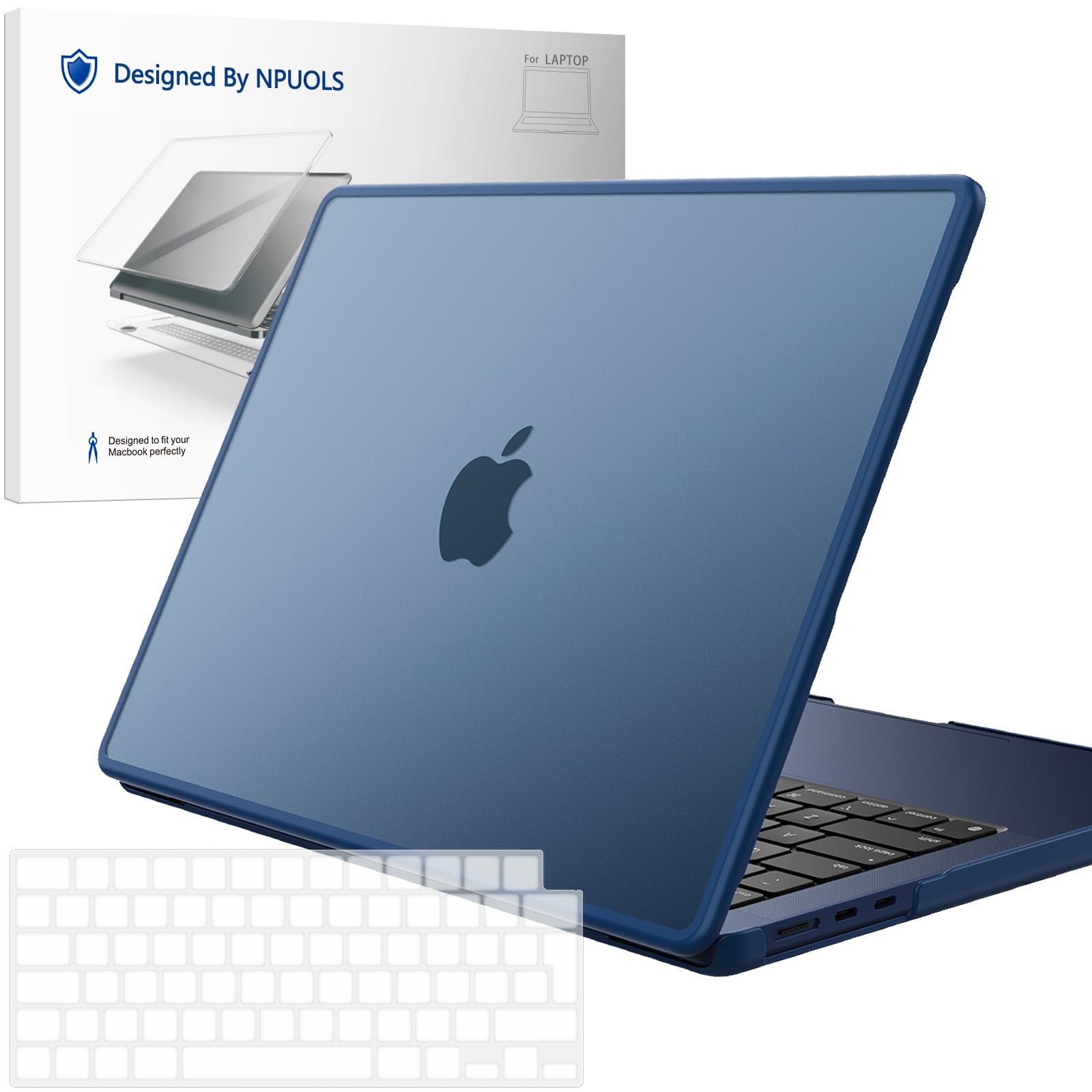 Etui do MacBook Air 13,6 cala M4 M3 M2 2025-2022, model A3240 A3113 A2681, [etui zapobiegające pozostawianiu odcisków palców z odporną na pęknięcia krawędzią z tworzywa TPU], twarde etui