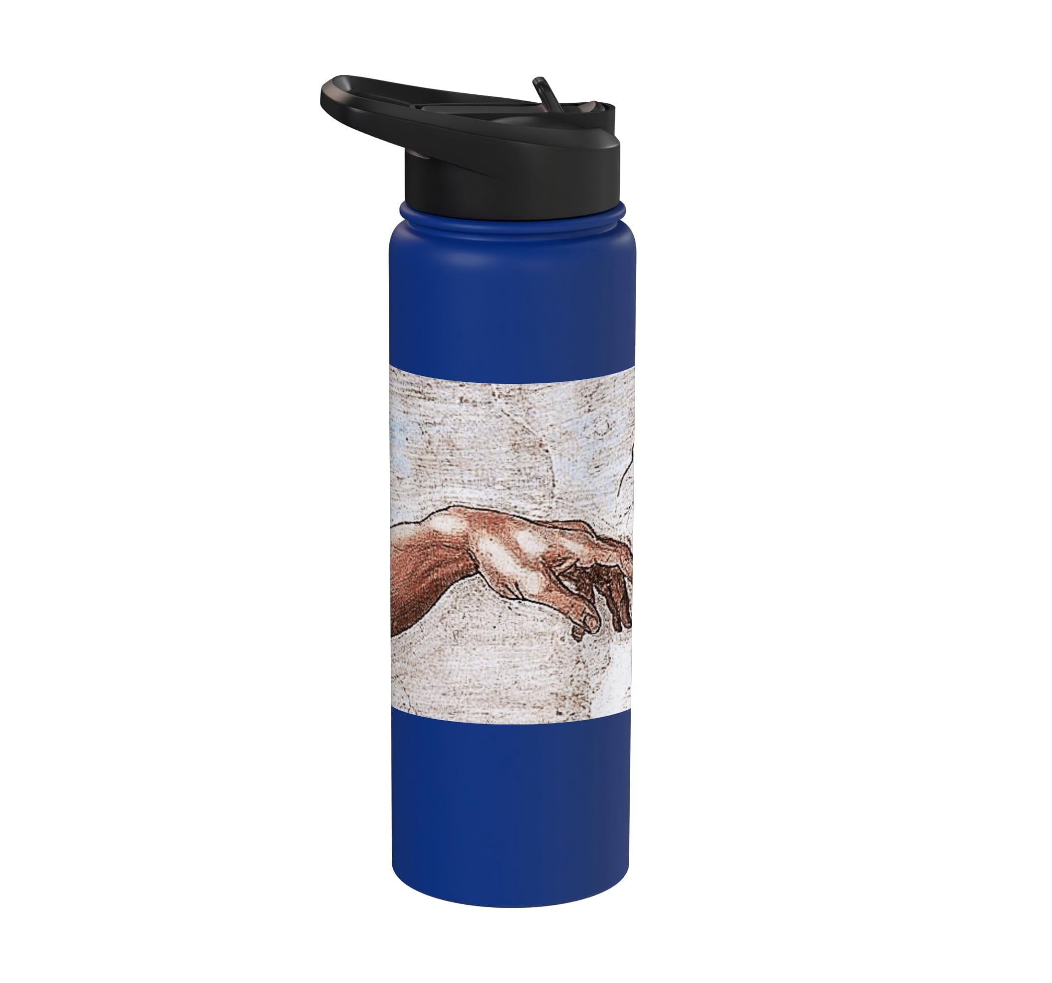 The Creation of Adam by Michelangelo (1512) Stainless Steel Insulated Water Bottle