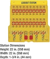 Vista 5 de Master Lock 1484BP410 Lockout Tagout Estación de candado